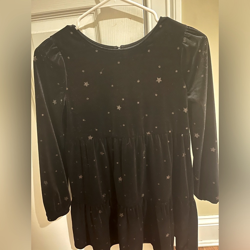 Gap Girl's Tiered Velour Dress black size M